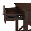 Home Square Wood End Table with Storage in Bing Cherry - Set of 2