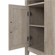 Home Square Wood End Table with Door in Washed Gray - Set of 2