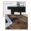 Home Square Modern Wood & Metal End C Table in Rustic Brown - Set of 2