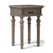 Home Square 1 Drawer Wood Side Table in Gray Finish - Set of 2