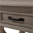 Home Square 1 Drawer Wood Side Table in Gray Finish - Set of 2