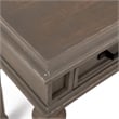 Home Square 1 Drawer Wood Side Table in Gray Finish - Set of 2