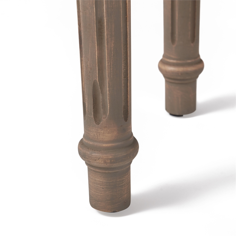 Home Square 1 Drawer Wood Side Table in Gray Finish - Set of 2