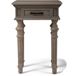 Home Square 1 Drawer Wood Side Table in Gray Finish - Set of 2