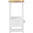 Home Square Traditional Tapered Wood End Table in White - Set of 2