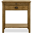 Home Square Traditional Wood End Table in Dark Brown Finish - Set of 2