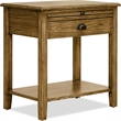Home Square Traditional Wood End Table in Dark Brown Finish - Set of 2