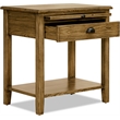 Home Square Traditional Wood End Table in Dark Brown Finish - Set of 2