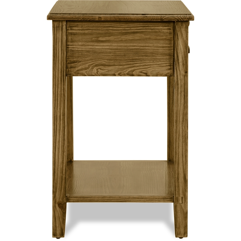 Home Square Traditional Wood End Table in Dark Brown Finish - Set of 2
