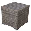 Home Square Wicker and Rattan End Table in Silver & Gray - Set of 2