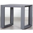 Home Square Aluminum Frame End Table in Gray Finish - Set of 2