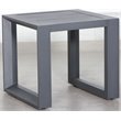 Home Square Aluminum Frame End Table in Gray Finish - Set of 2