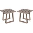 Home Square Aluminum Frame End Table in Handpainted Taupe - Set of 2