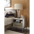 Home Square Ascher Bedside Table in Nantucket Gray - Set of 2