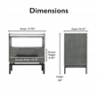 Home Square Ascher Bedside Table in Nantucket Gray - Set of 2