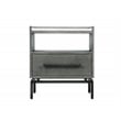Home Square Ascher Bedside Table in Nantucket Gray - Set of 2