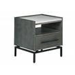 Home Square Ascher Bedside Table in Nantucket Gray - Set of 2