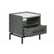 Home Square Ascher Bedside Table in Nantucket Gray - Set of 2