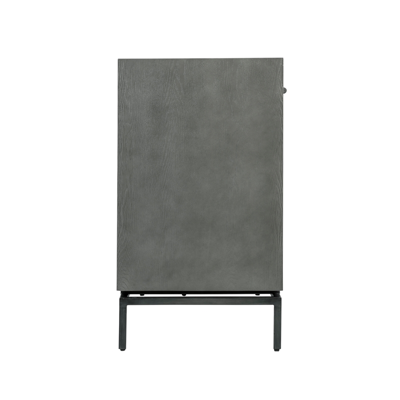Home Square Ascher Bedside Table in Nantucket Gray - Set of 2