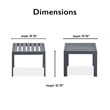 Home Square Outdoor Side Table in Gray Gunmetal Finish - Set of 2
