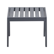 Home Square Outdoor Side Table in Gray Gunmetal Finish - Set of 2