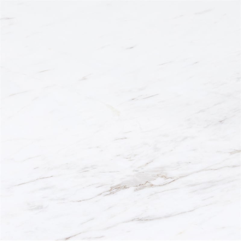 Home Square Tall Marble Side Table in Silver Finish - Set of 2