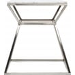 Home Square Tall Marble Side Table in Silver Finish - Set of 2