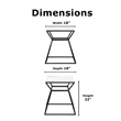Home Square Tall Marble Side Table in Black Finish - Set of 2