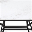Home Square Tall Marble Side Table in Black Finish - Set of 2