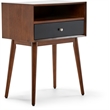 Home Square Classic Veneer Side Table in Brown Finish - Set of 2