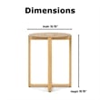 Home Square Wood End Table with Cross Style Base in Natural - Set of 2