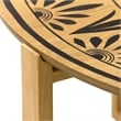 Home Square Wood End Table with Cross Style Base in Natural - Set of 2