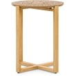 Home Square Wood End Table with Cross Style Base in Natural - Set of 2
