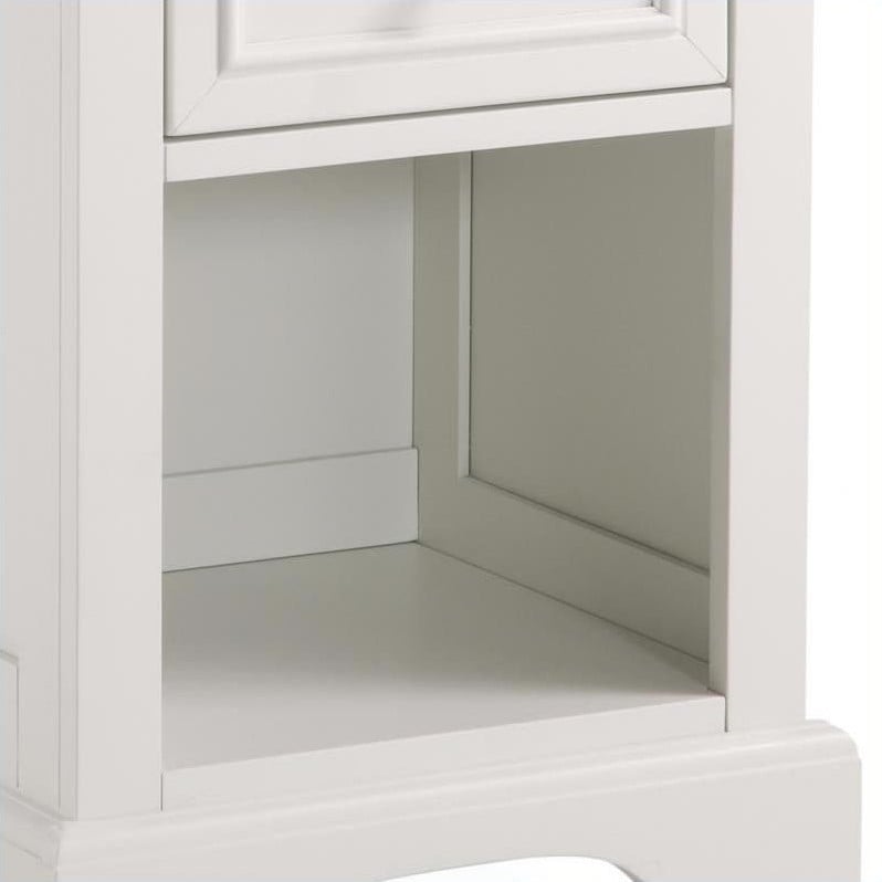 Home Square 1 Drawer Wood Nightstand in Off-White Finish - Set of 2
