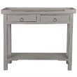 Home Square 2-Piece Set with Accent Cabinet and Console Table in Antique Gray