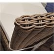 Home Square Wicker Patio Cushion Counterstool in Kubu Gray - Set of 2