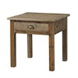 Home Square Durable Pine Wood End Table in Natural - Set of 2