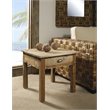 Home Square Durable Pine Wood End Table in Natural - Set of 2