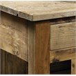 Home Square Durable Pine Wood End Table in Natural - Set of 2