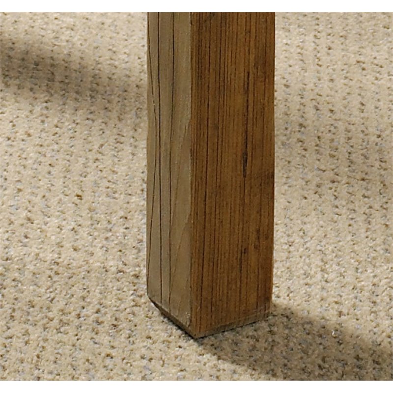 Home Square Durable Pine Wood End Table in Natural - Set of 2