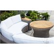 Home Square Wicker Patio End Table in Kubu Gray Finish - Set of 2