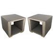 Home Square Wicker Patio Side Table in Kubu Gray Finish - Set of 2