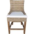 Home Square Wicker Counterstool in Kubu Gray Finish - Set of 2