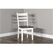 Home Square 2-Piece Set with Breakfast Nook Set and Chair in White & Dark Brown