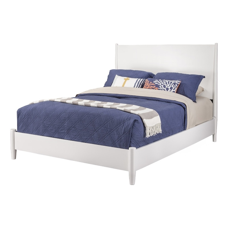 Home Square 3 Piece Set with Standard King Bed and 2 Nightstands in White