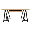 2-Piece Paolini Executive Desk Set with Phil Gray Exposed Wood Frame Armchair