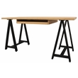 2-Piece Paolini Executive Desk Set with Phil Gray Exposed Wood Frame Armchair