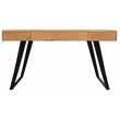 Home Square 2-Piece Solid Wood Office Set with 1 Desk & 1 Armchair in Natural