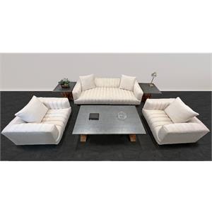 6-Piece Living Room Set with Coffee Table & 2 End Tables - Sofa and 2 Armchairs