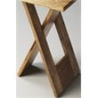 Home Square Transitional Wood Folding Table in Natural Finish - Set of 2